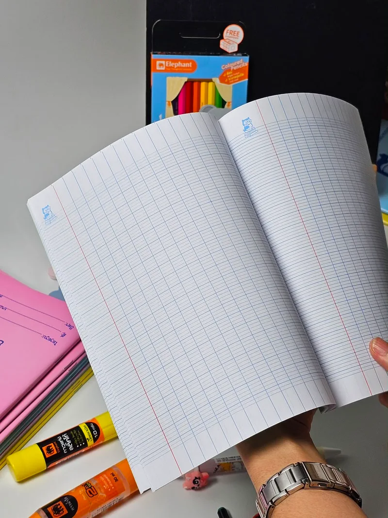 Clear ruled pages